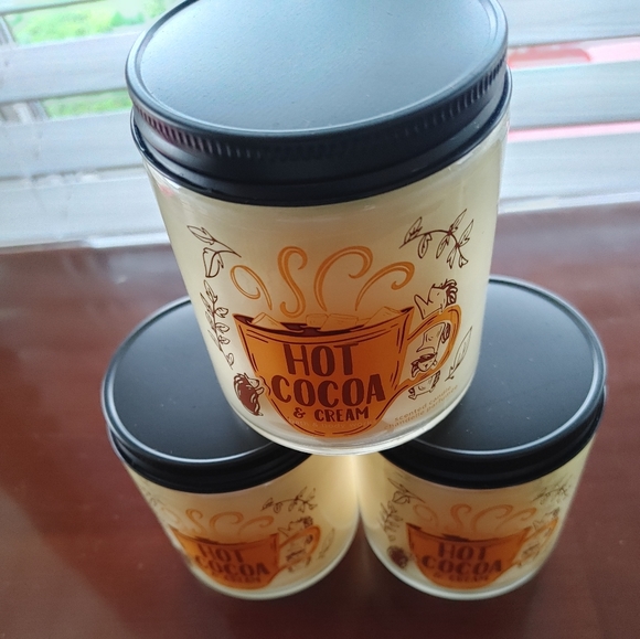 3 New BBW hot cocoa and cream Single Wick Candle - Picture 3 of 7